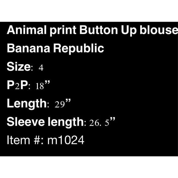 Banana Republic sheer cheetah print blouse - Picture 5 of 5